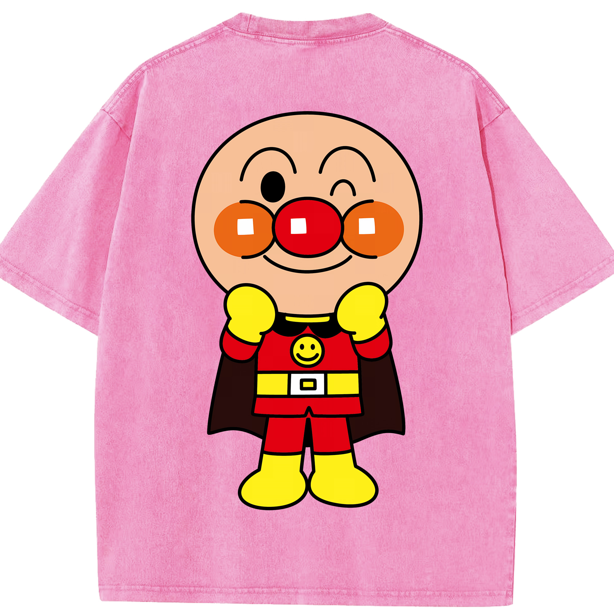 （画像用） アンパンマン Anpanman 綿100% ヴィンテージ風 半袖Tシャツ（背面プリント）